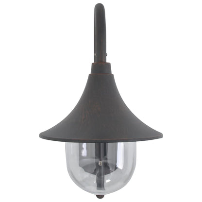 vidaXL Garden Wall Lamp E27 42 cm Aluminium Bronze - Grey