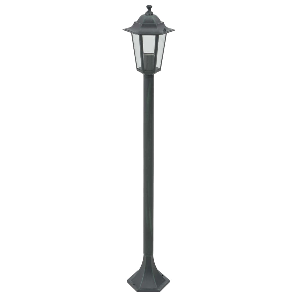 vidaXL Garden Post Lights 6 pcs E27 110 cm Aluminium Dark Green
