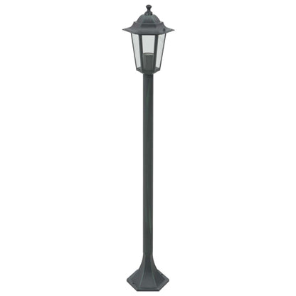 vidaXL Garden Post Lights 6 pcs E27 110 cm Aluminium Dark Green