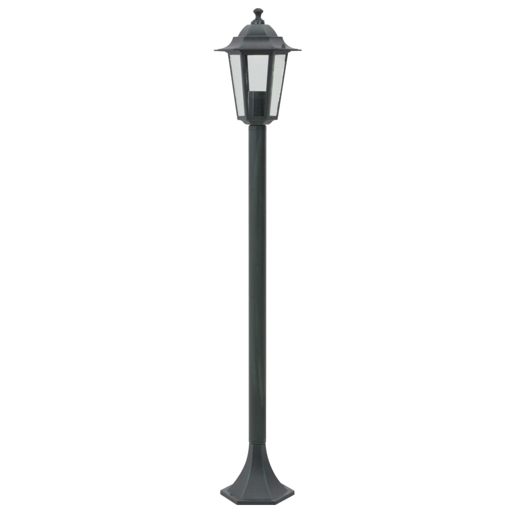 vidaXL Garden Post Lights 6 pcs E27 110 cm Aluminium Dark Green