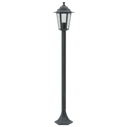 vidaXL Garden Post Lights 6 pcs E27 110 cm Aluminium Dark Green