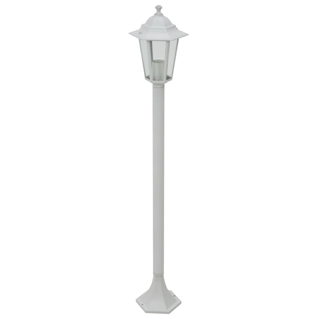 vidaXL Garden Post Lights 6 pcs E27 110 cm Aluminium White