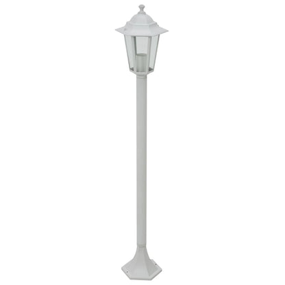 vidaXL Garden Post Lights 6 pcs E27 110 cm Aluminium White