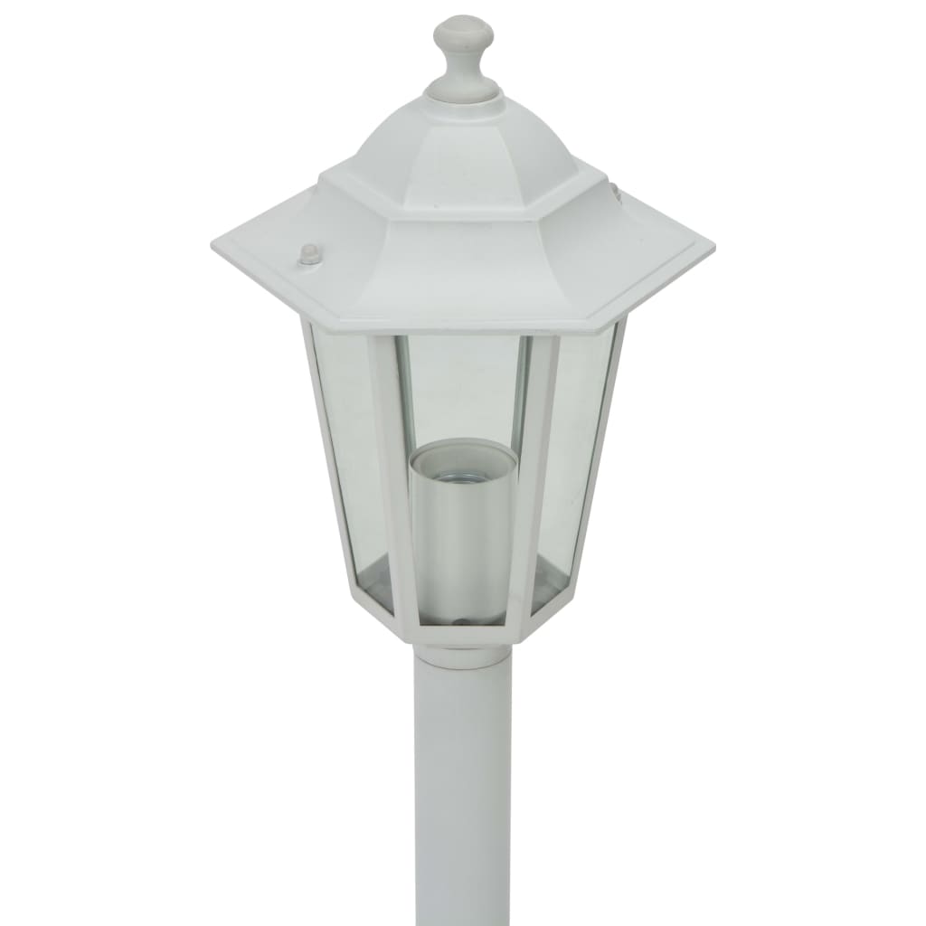 vidaXL Garden Post Lights 6 pcs E27 110 cm Aluminium White