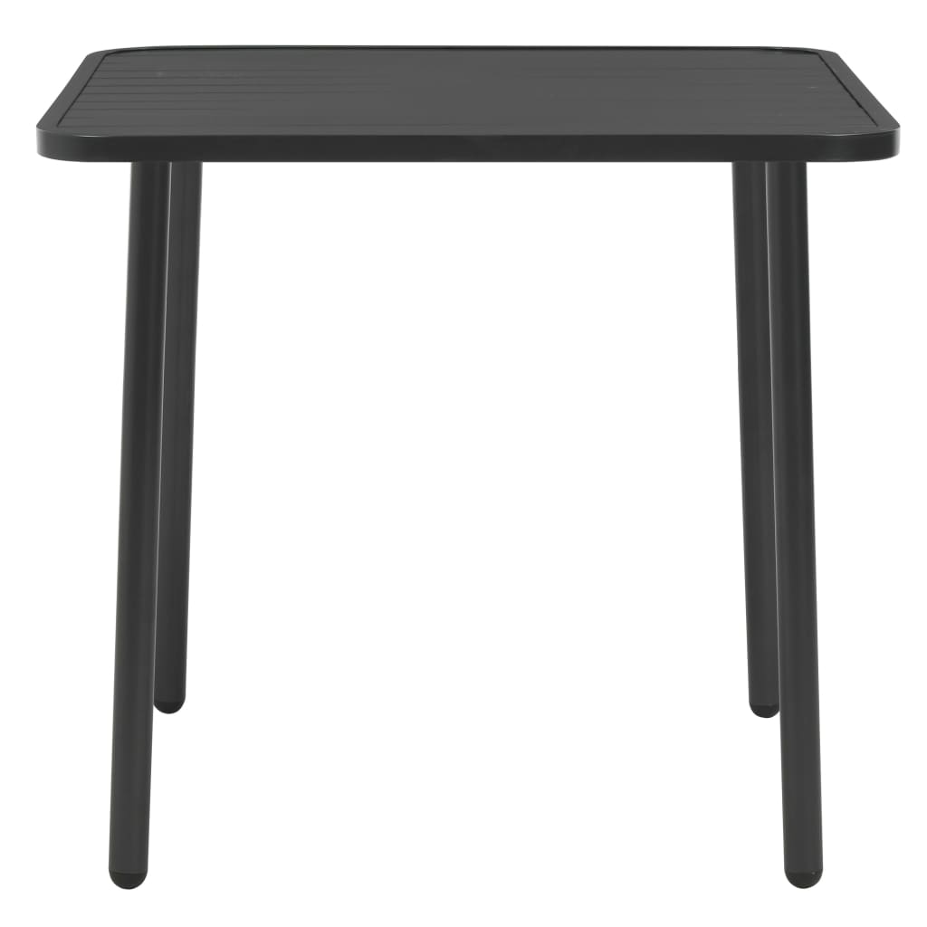 vidaXL Garden Table Dark Grey 80x80x72 cm Steel
