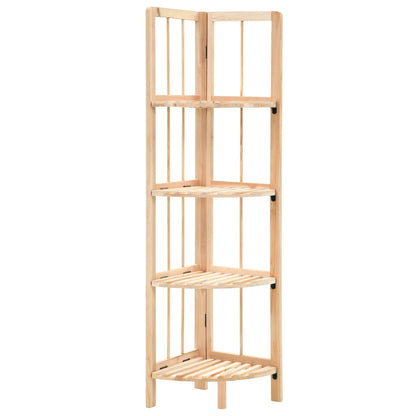vidaXL Corner Shelf Cedar Wood 27x27x110 cm - Beige