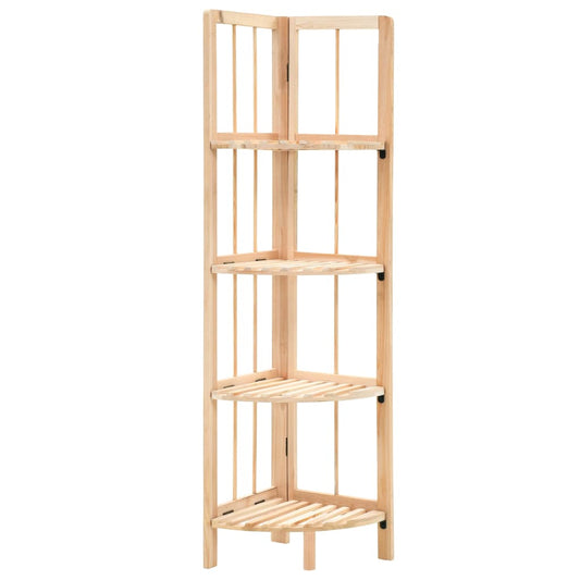 vidaXL Corner Shelf Cedar Wood 27x27x110 cm - Beige