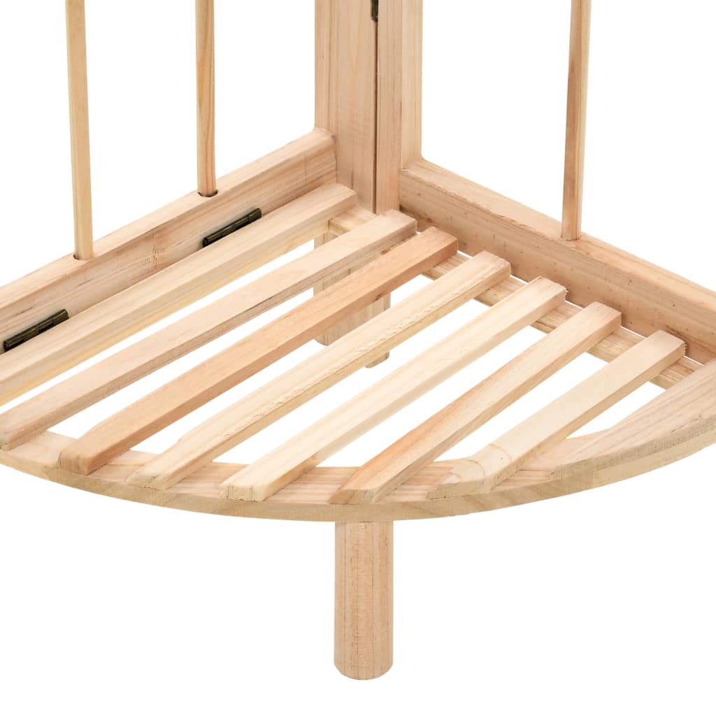 vidaXL Corner Shelf Cedar Wood 27x27x110 cm - Beige
