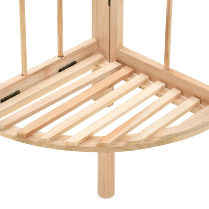 vidaXL Corner Shelf Cedar Wood 27x27x110 cm - Beige