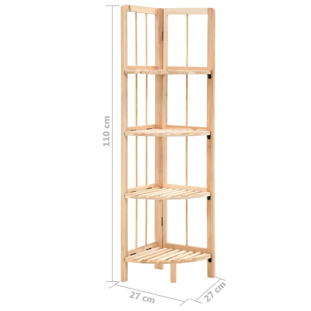 vidaXL Corner Shelf Cedar Wood 27x27x110 cm - Beige
