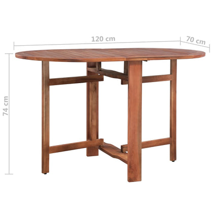 vidaXL Garden Table 120x70x74 cm Solid Acacia Wood - Brown