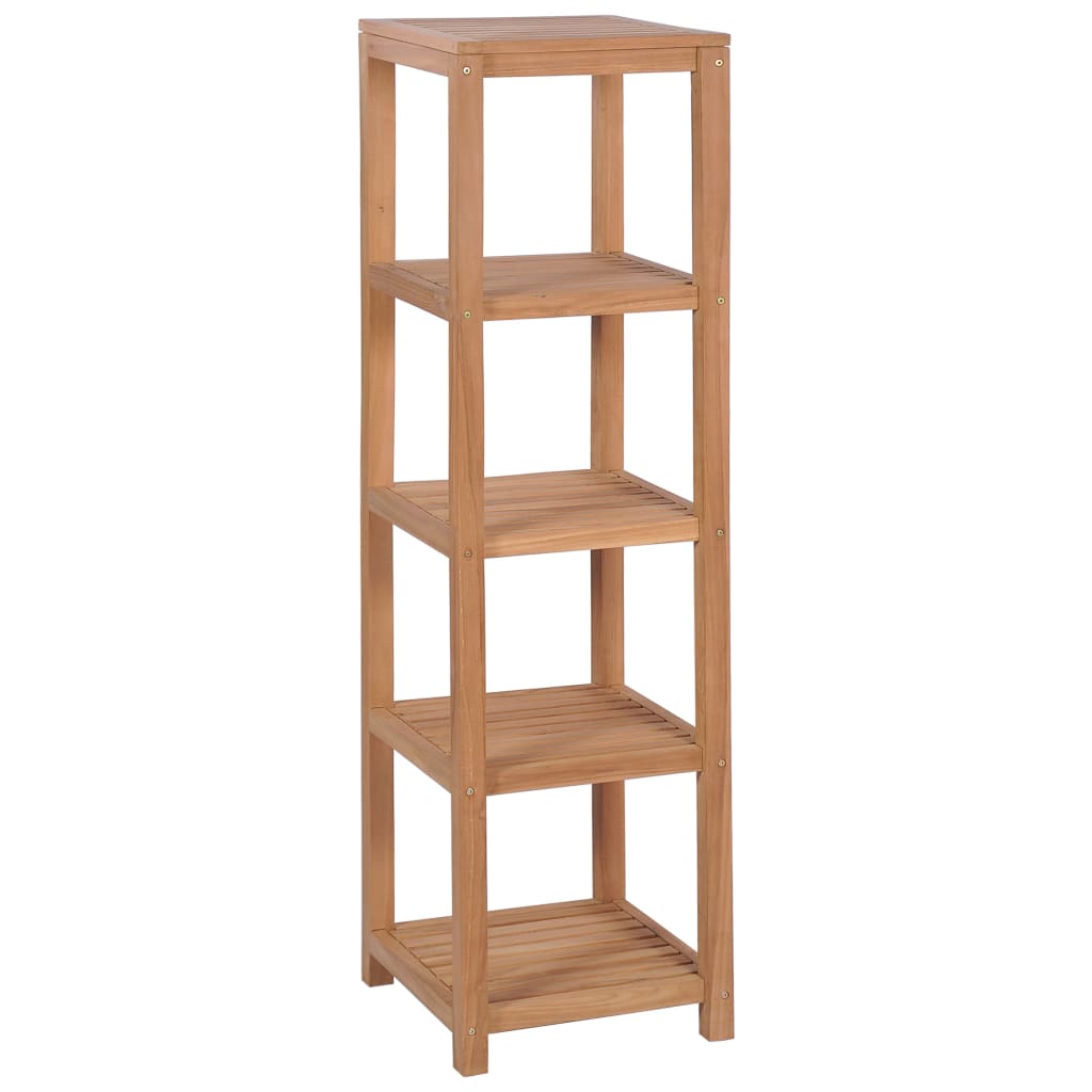 vidaXL 4-Tier Bathroom Storage Rack Solid Teak 42x42x165 cm - Brown