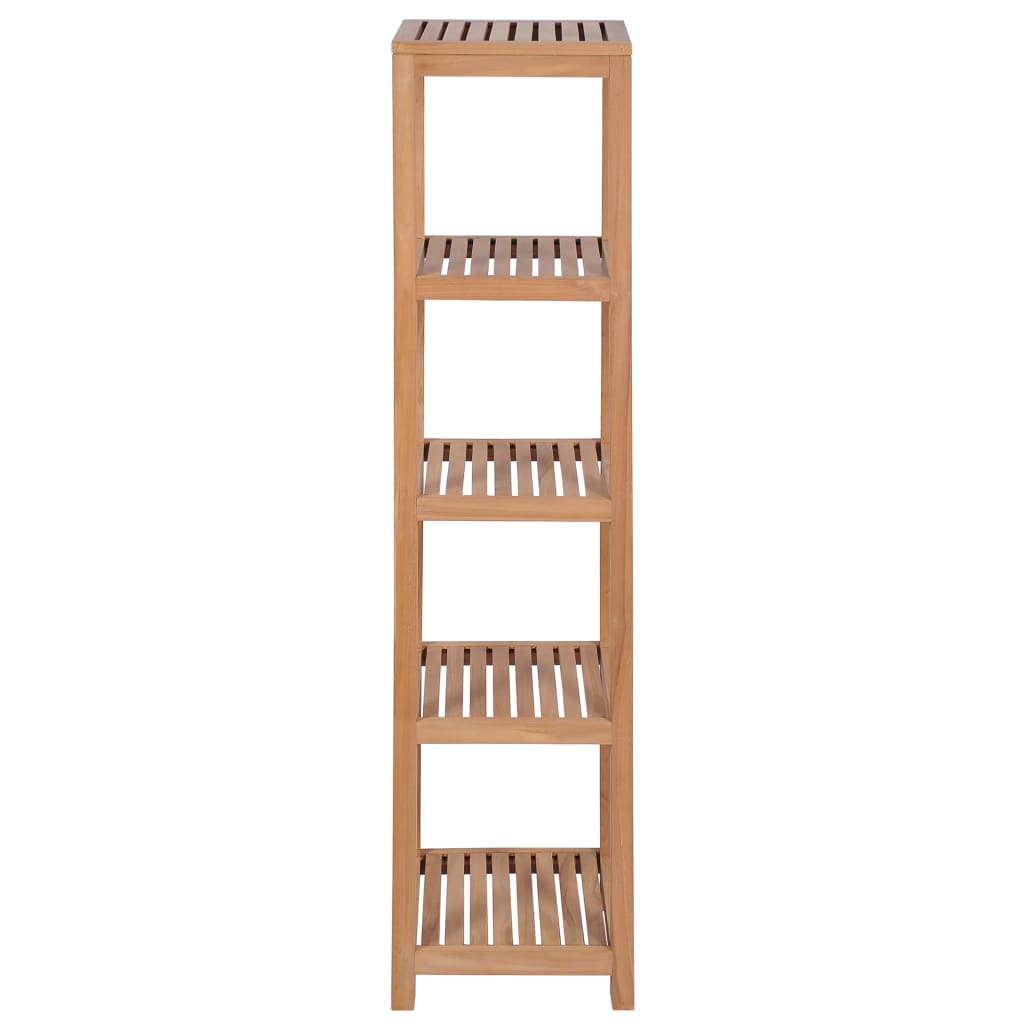 vidaXL 4-Tier Bathroom Storage Rack Solid Teak 42x42x165 cm - Brown