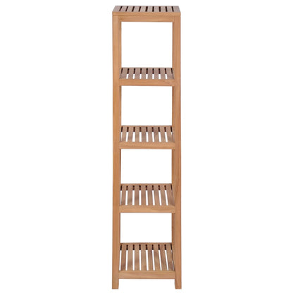 vidaXL 4-Tier Bathroom Storage Rack Solid Teak 42x42x165 cm - Brown