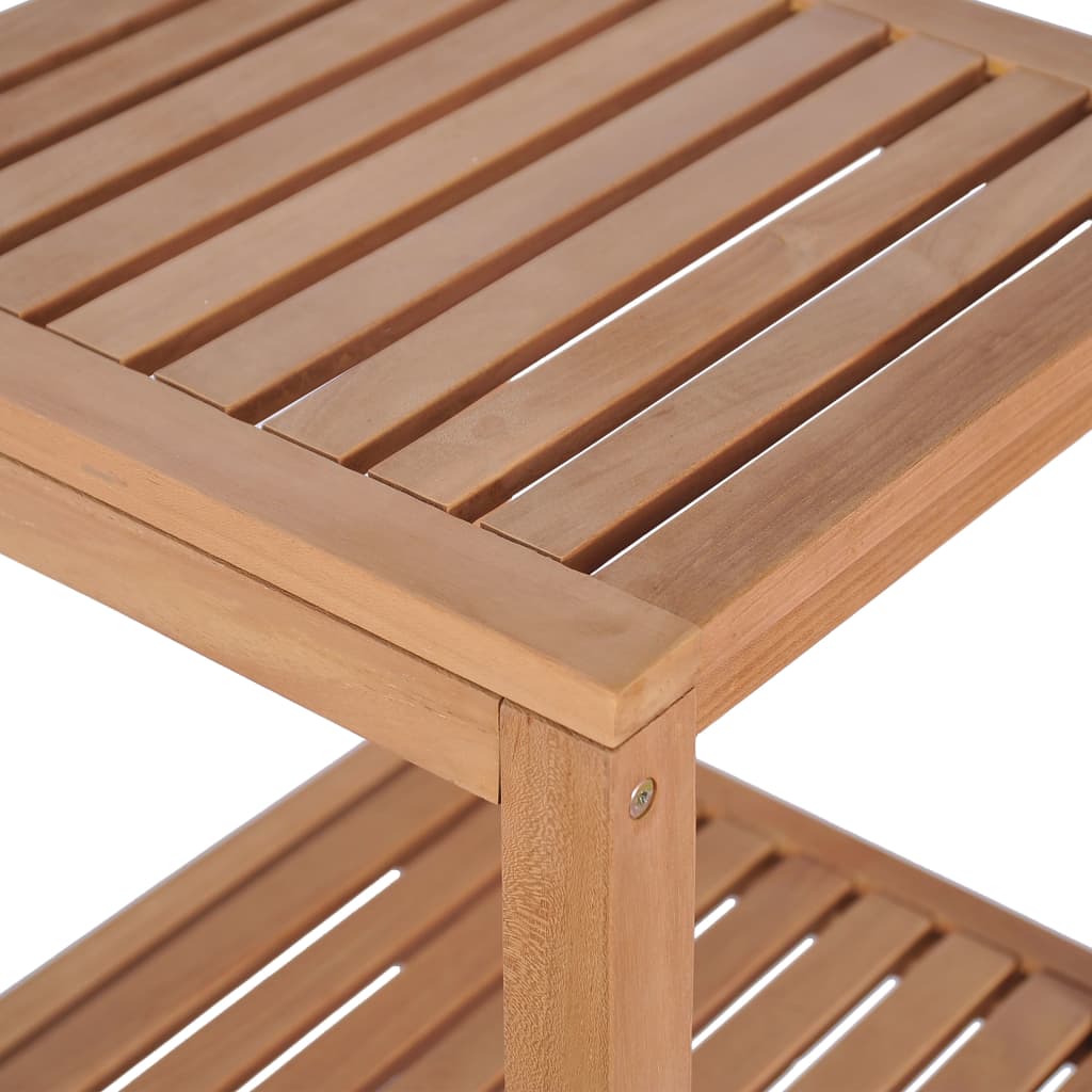 vidaXL 4-Tier Bathroom Storage Rack Solid Teak 42x42x165 cm - Brown