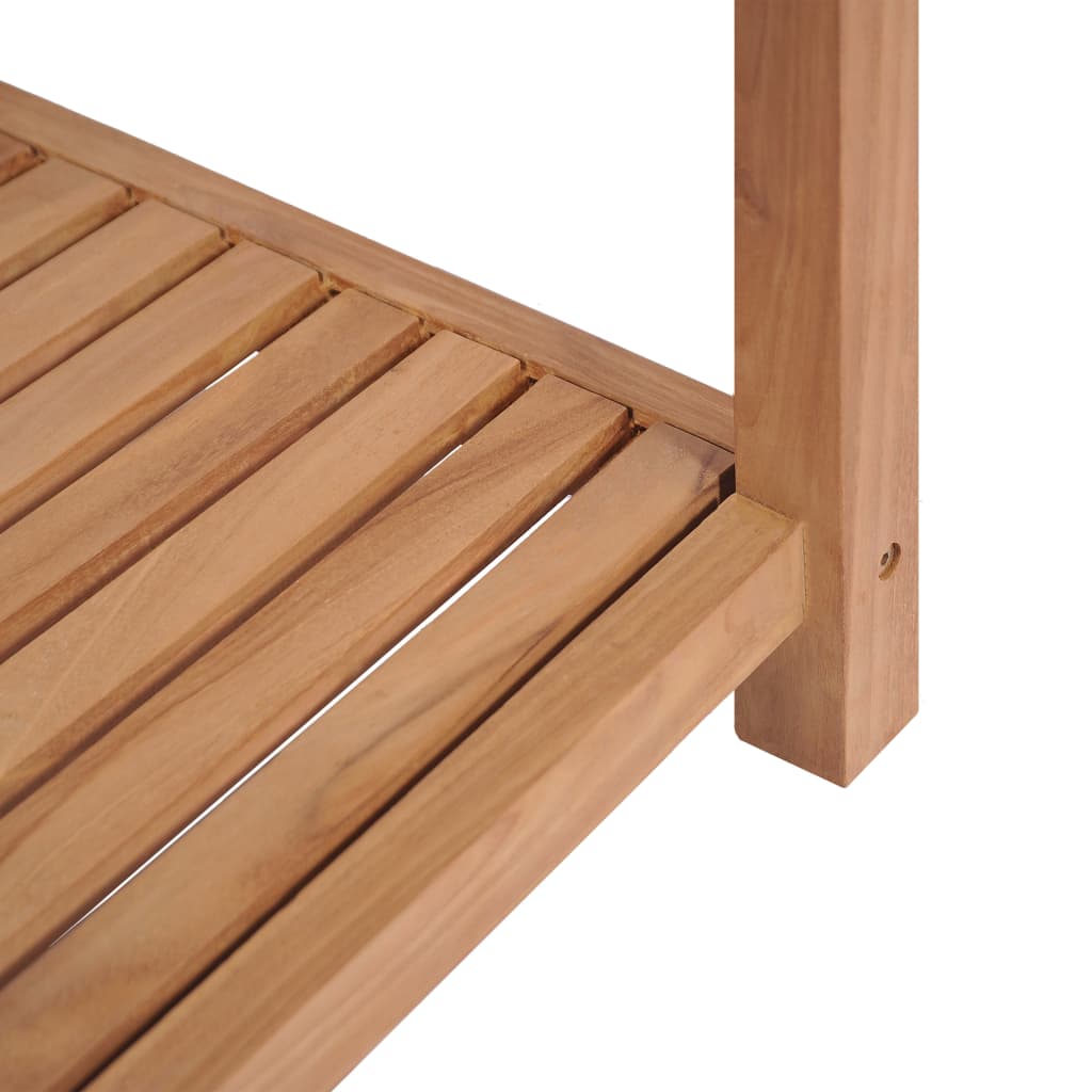 vidaXL 4-Tier Bathroom Storage Rack Solid Teak 42x42x165 cm - Brown