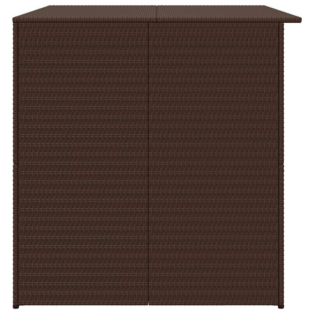 vidaXL Garden Storage Box Brown 150x100x100 cm Poly Rattan