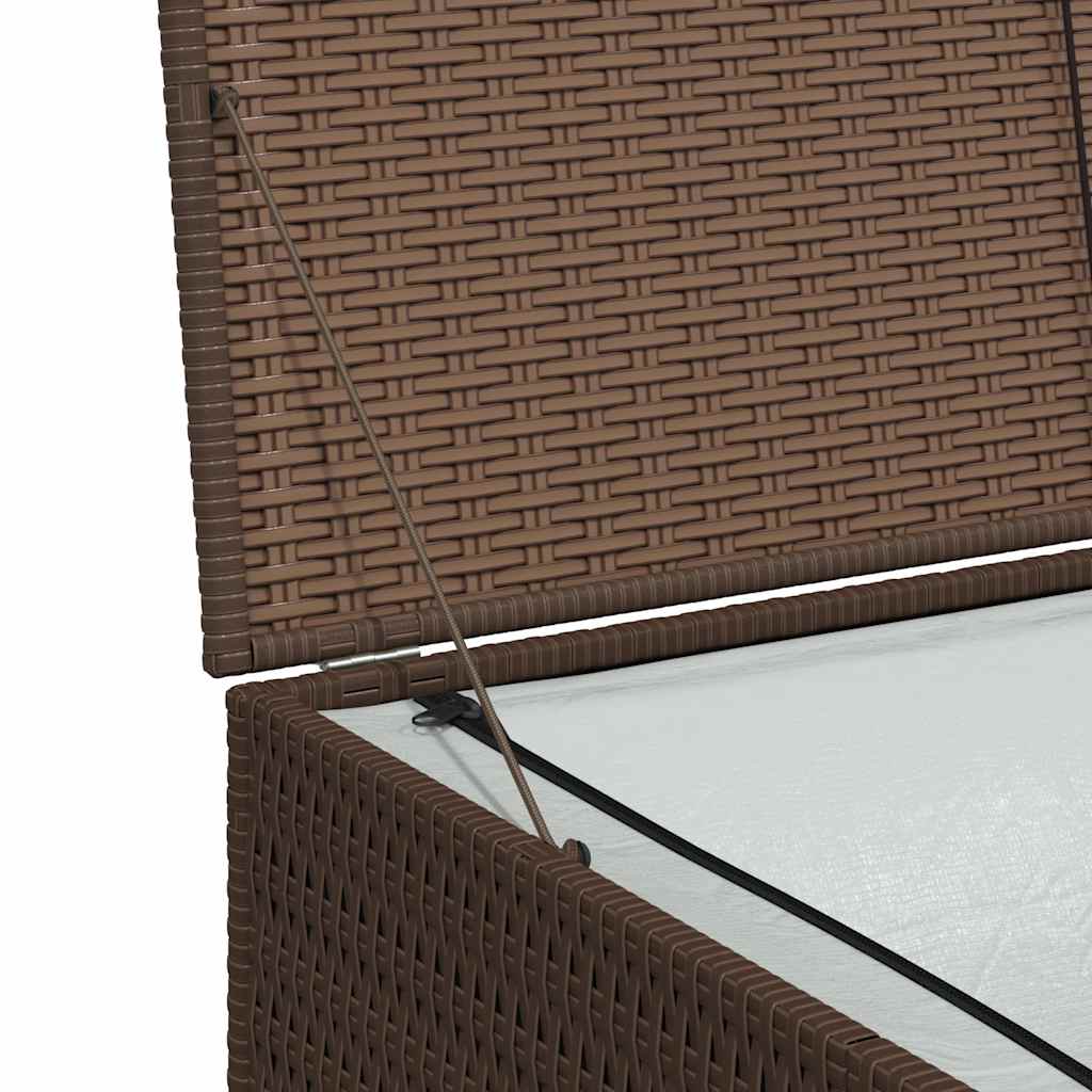 vidaXL Garden Storage Box Brown 150x100x100 cm Poly Rattan