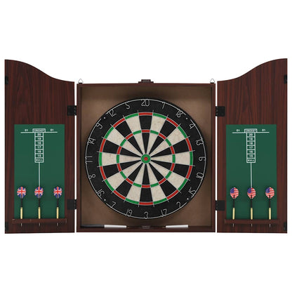 vidaXL Professional Dart Set with Dartboard and Cabinet Sisal Steel