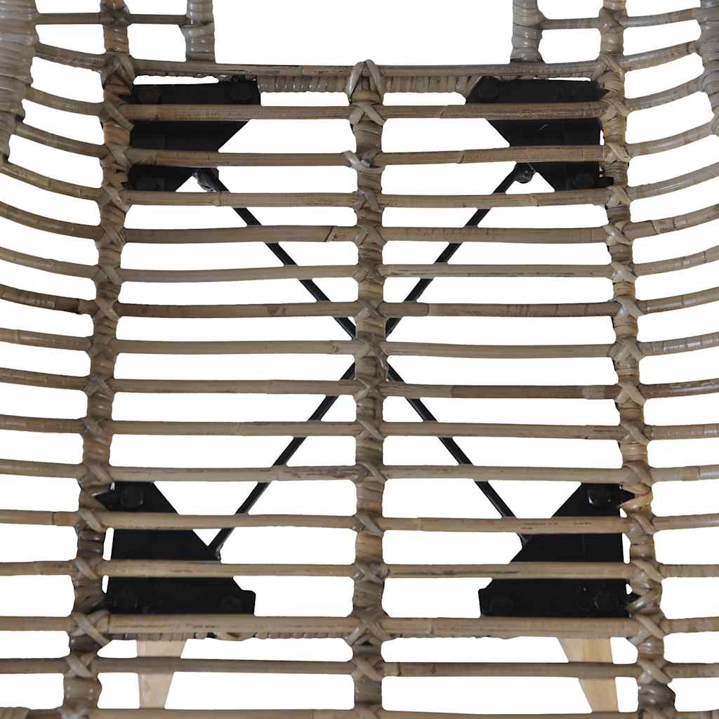 vidaXL Dining Chairs 2 pcs Brown Natural Rattan - 48 x 64 x 85 cm