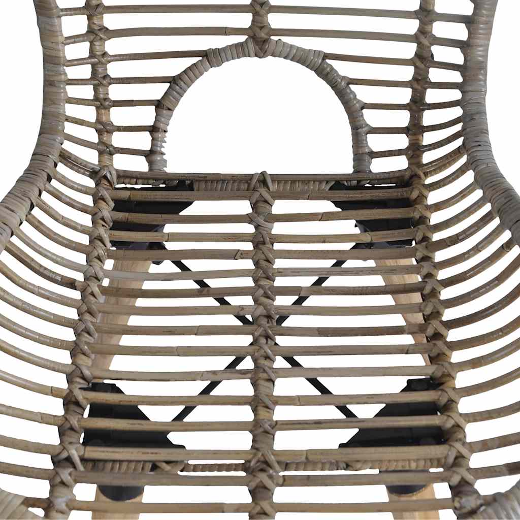 vidaXL Dining Chairs 2 pcs Brown Natural Rattan - 48 x 64 x 85 cm