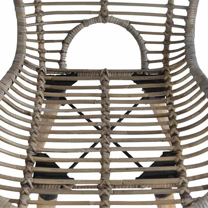 vidaXL Dining Chairs 2 pcs Brown Natural Rattan - 48 x 64 x 85 cm