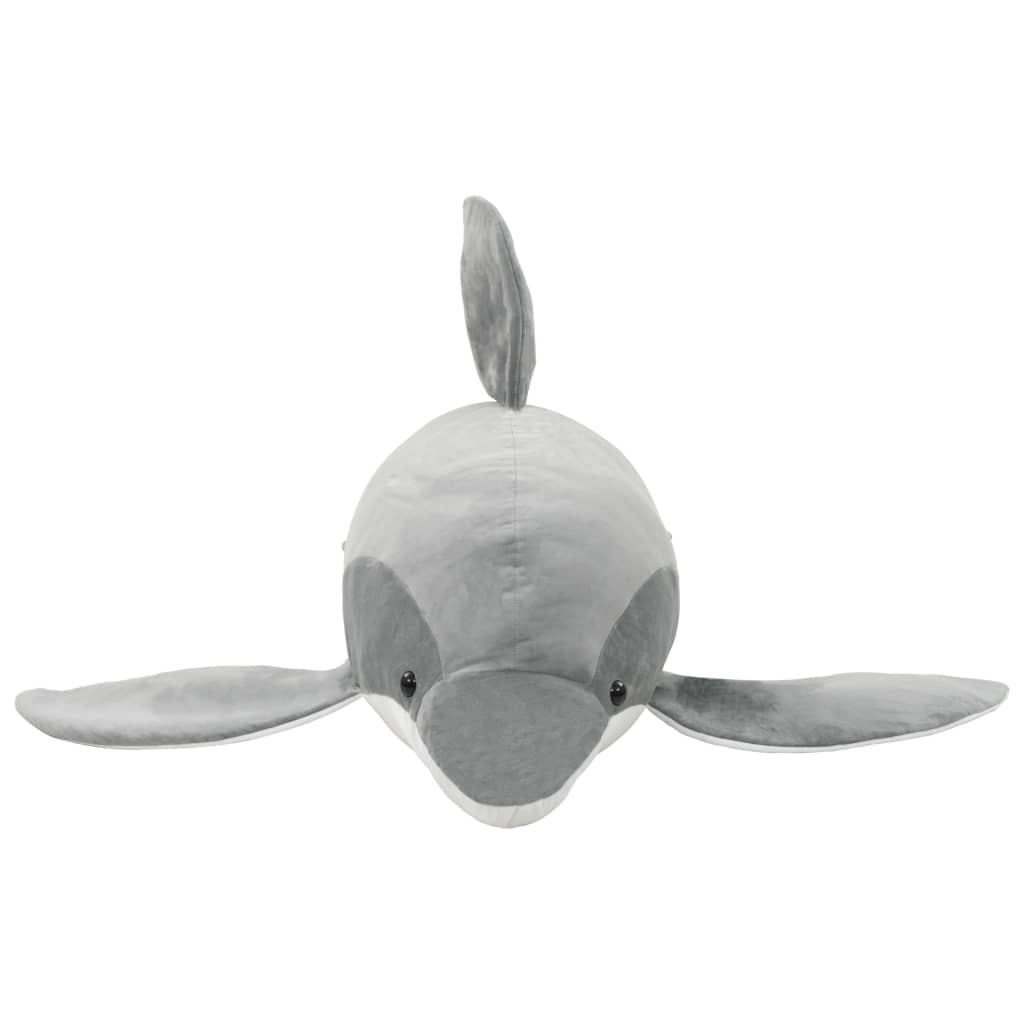 vidaXL Dolphin Cuddly Toy Plush Grey - 145 x 60 cm