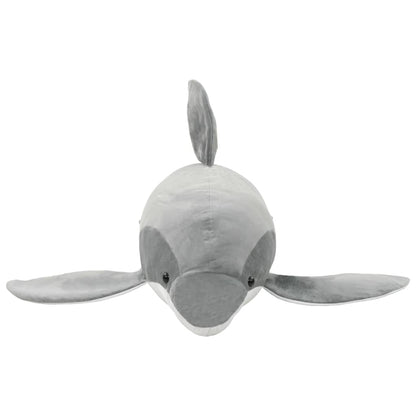 vidaXL Dolphin Cuddly Toy Plush Grey - 145 x 60 cm