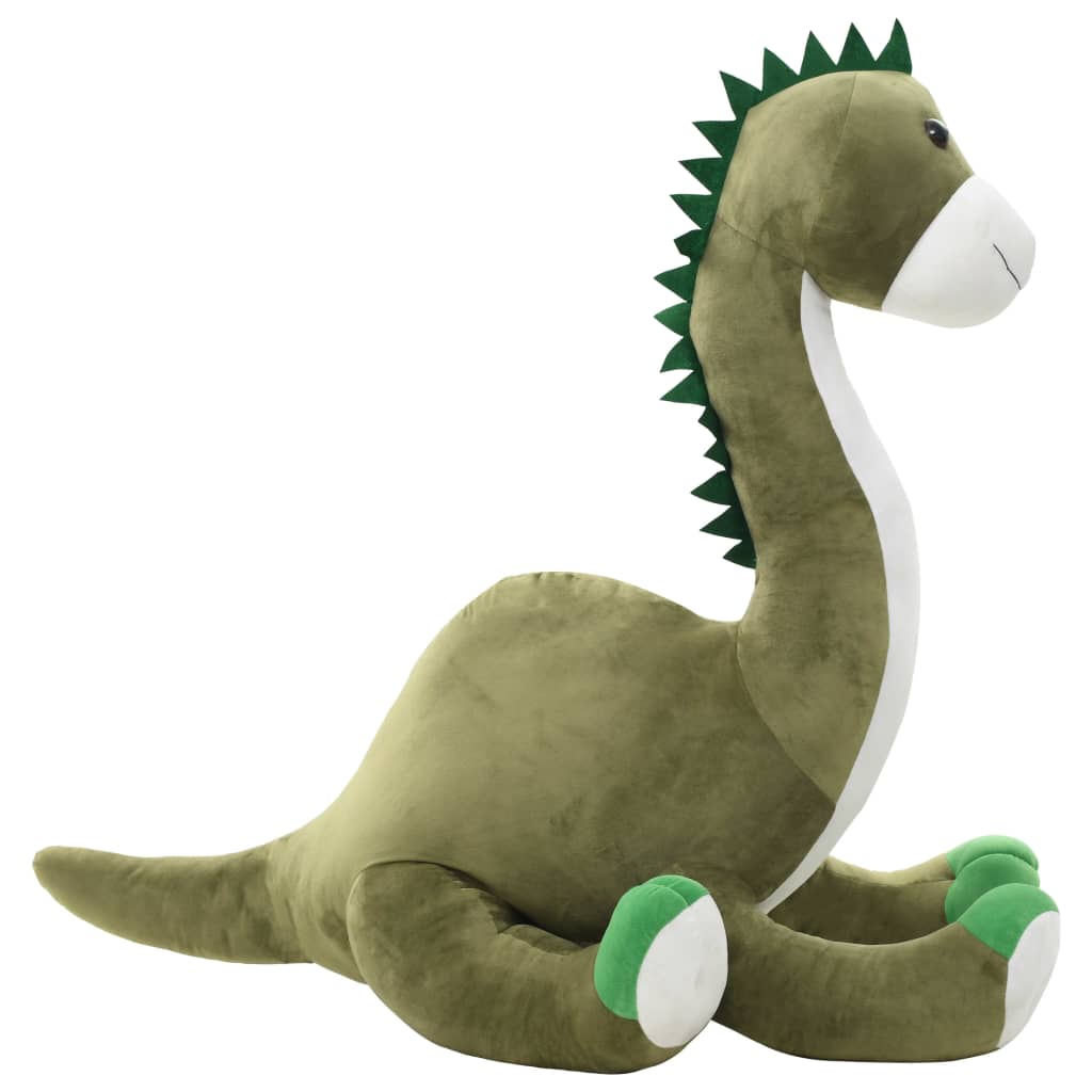 vidaXL Dinosaur Brontsaurus Cuddly Toy Plush Green - 100 x 65 cm