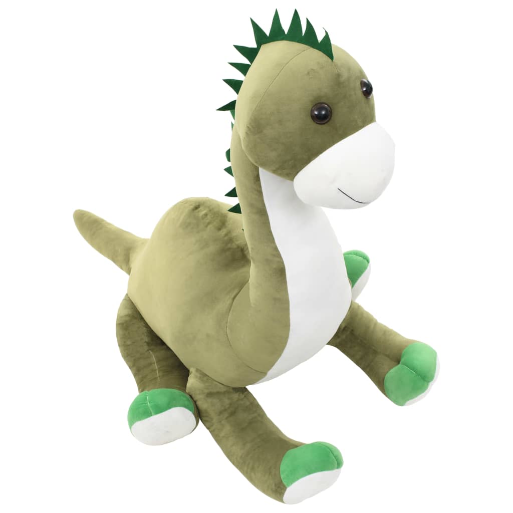 vidaXL Dinosaur Brontsaurus Cuddly Toy Plush Green - 100 x 65 cm