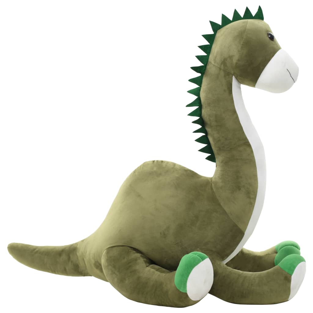 vidaXL Dinosaur Brontosaurus Cuddly Toy Plush Green - 120 x 130 cm