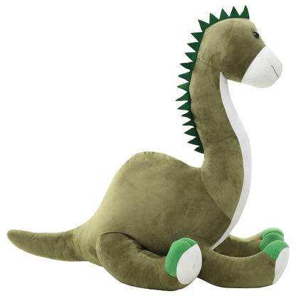 vidaXL Dinosaur Brontosaurus Cuddly Toy Plush Green - 120 x 130 cm