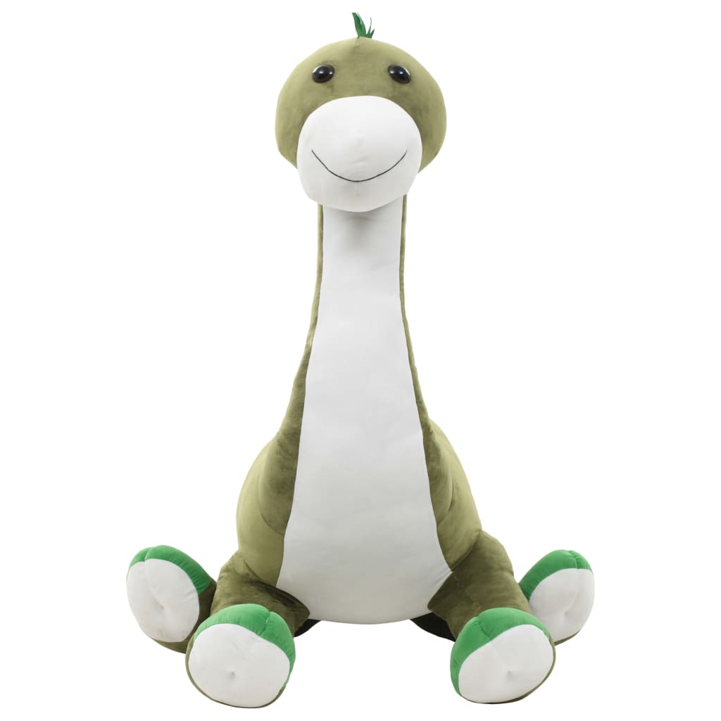 vidaXL Dinosaur Brontosaurus Cuddly Toy Plush Green - 120 x 130 cm