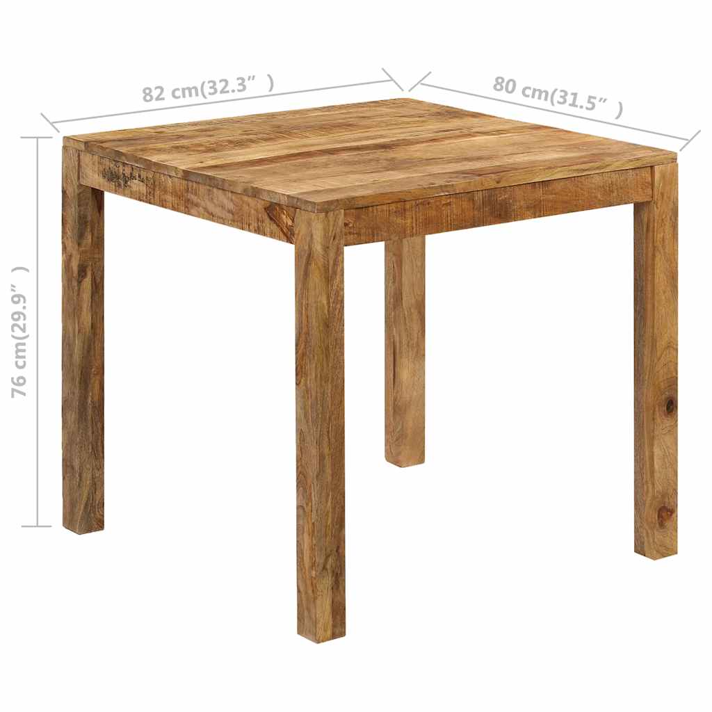 246704 vidaXL Dining Table Solid Mango Wood 82x80x76 cm - Brown