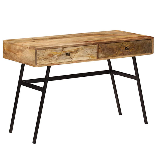 246718 vidaXL Writing desk with Drawers Solid Mango Wood 110x50x76 cm - Brown - 110 x 50 x 75 cm