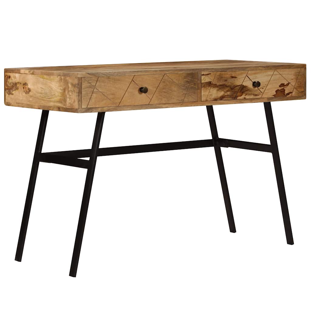 246718 vidaXL Writing desk with Drawers Solid Mango Wood 110x50x76 cm - Brown - 110 x 50 x 75 cm