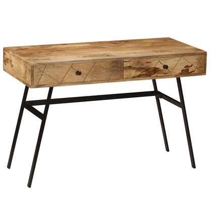 246718 vidaXL Writing desk with Drawers Solid Mango Wood 110x50x76 cm - Brown - 110 x 50 x 75 cm