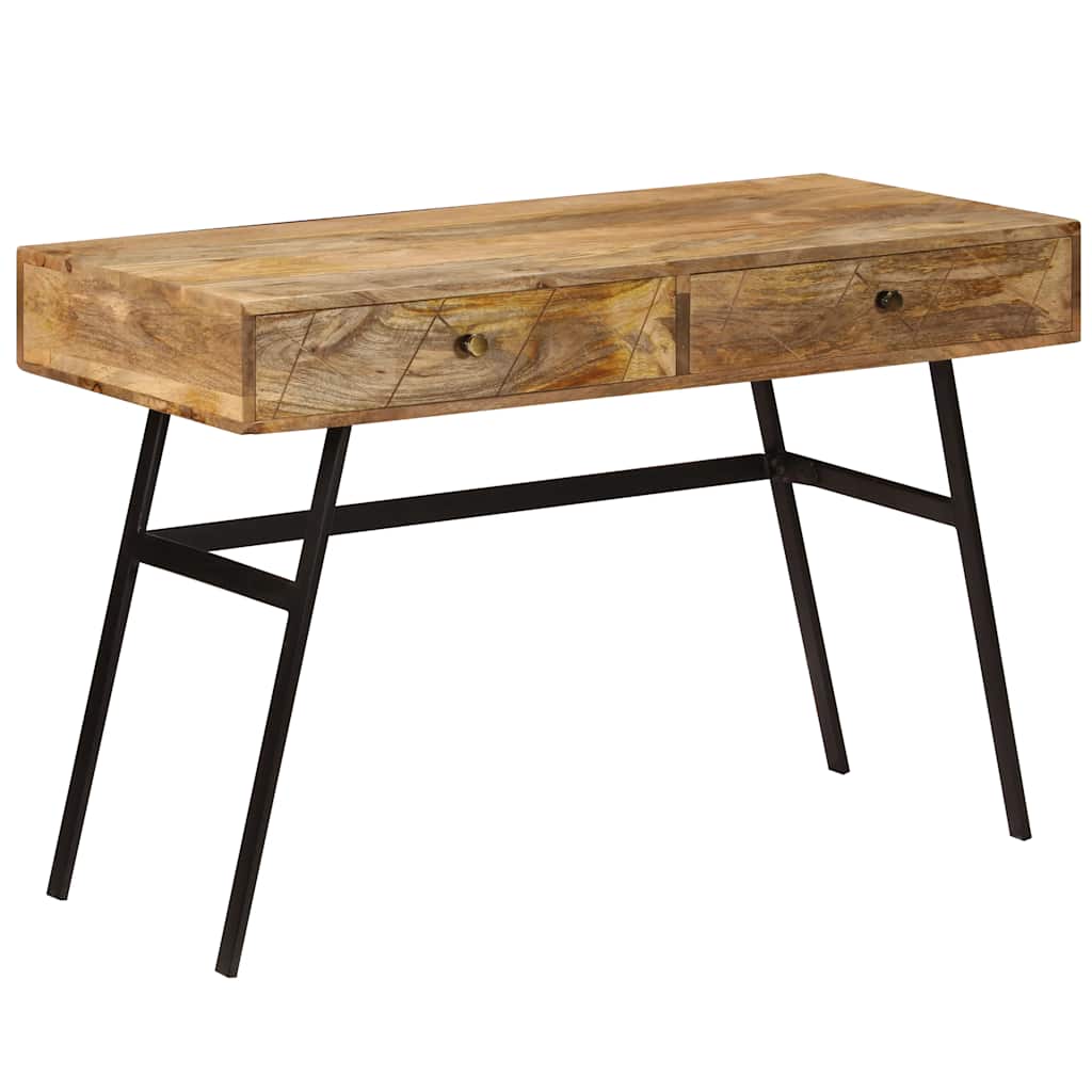 246718 vidaXL Writing desk with Drawers Solid Mango Wood 110x50x76 cm - Brown - 110 x 50 x 75 cm