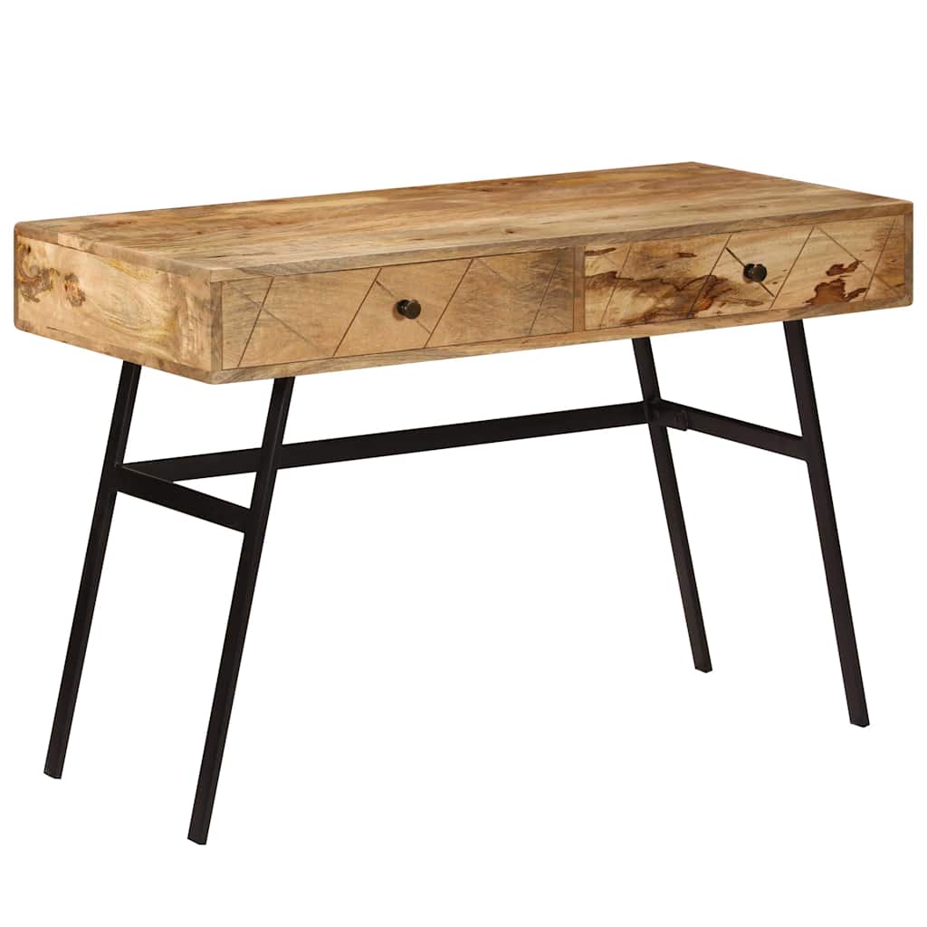 246718 vidaXL Writing desk with Drawers Solid Mango Wood 110x50x76 cm - Brown - 110 x 50 x 75 cm