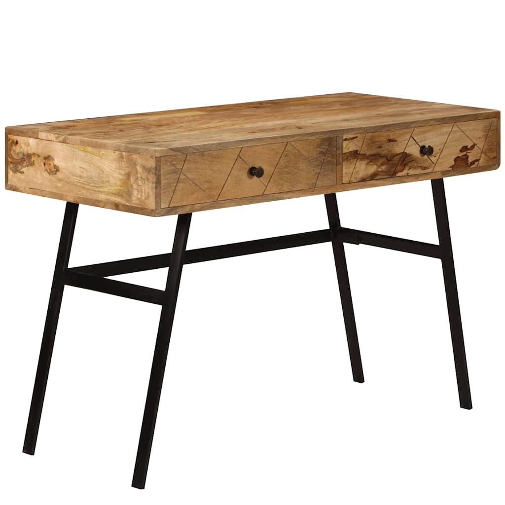 246718 vidaXL Writing desk with Drawers Solid Mango Wood 110x50x76 cm - Brown - 110 x 50 x 75 cm