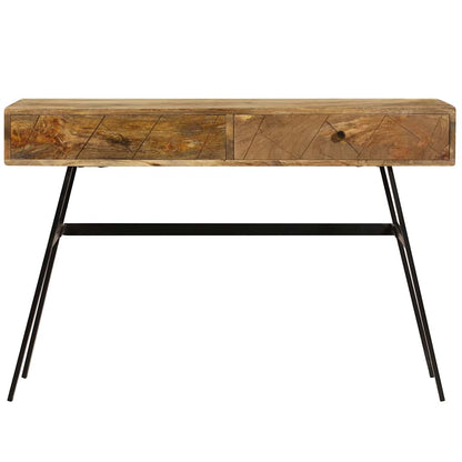 246718 vidaXL Writing desk with Drawers Solid Mango Wood 110x50x76 cm - Brown - 110 x 50 x 75 cm