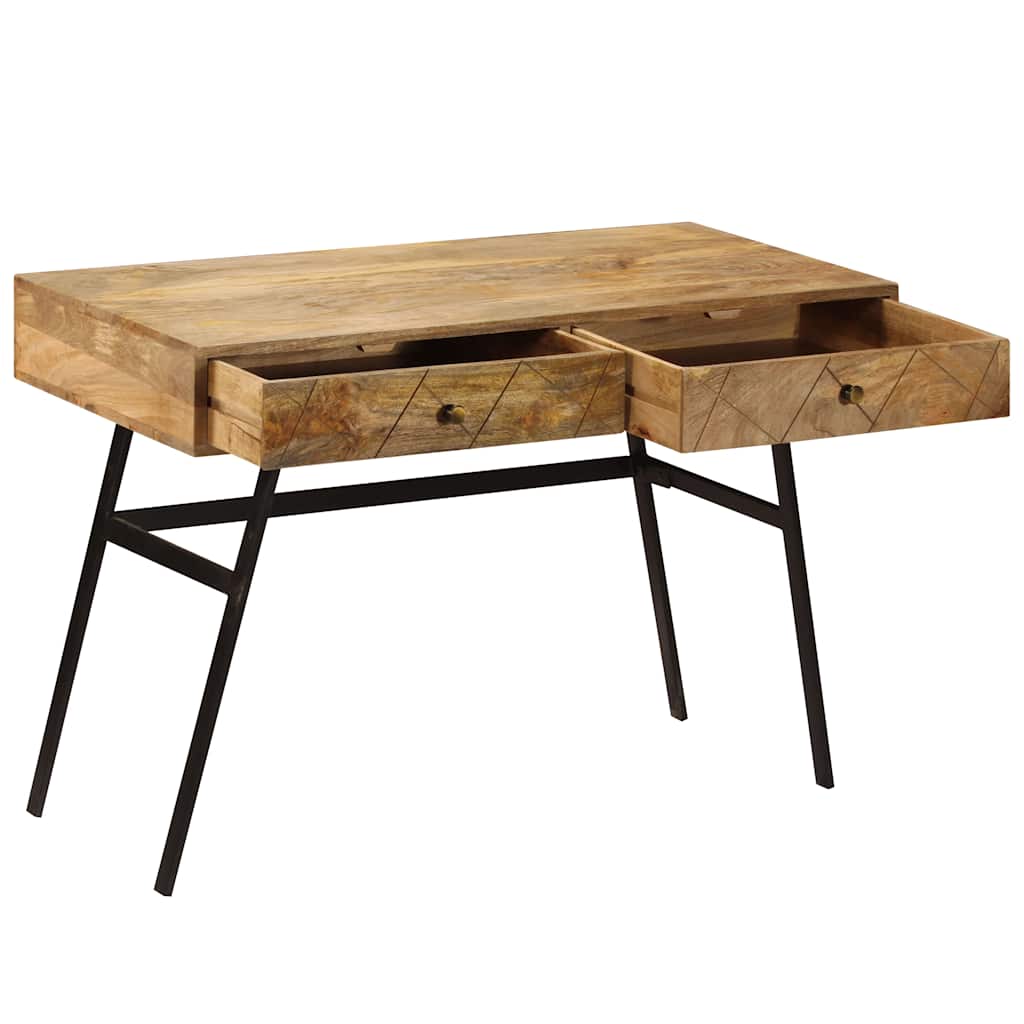 246718 vidaXL Writing desk with Drawers Solid Mango Wood 110x50x76 cm - Brown - 110 x 50 x 75 cm