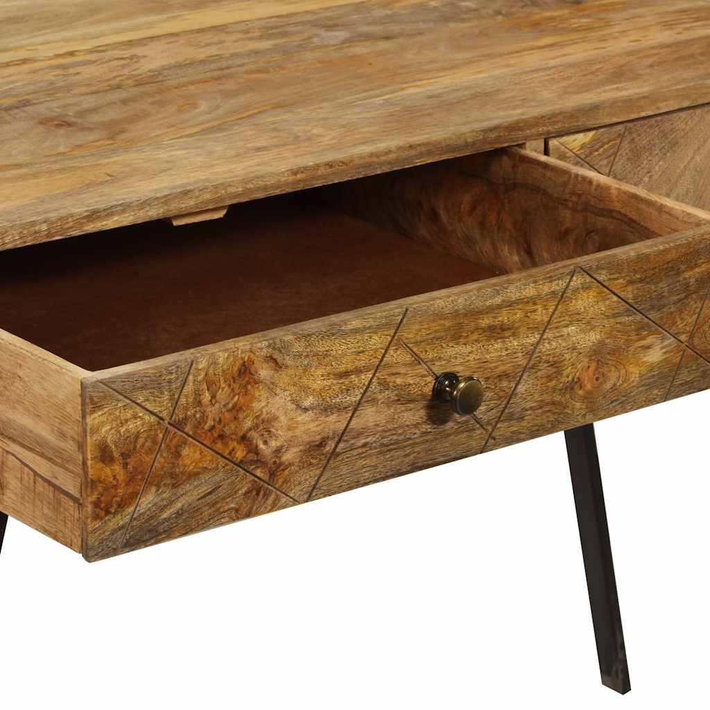 246718 vidaXL Writing desk with Drawers Solid Mango Wood 110x50x76 cm - Brown - 110 x 50 x 75 cm