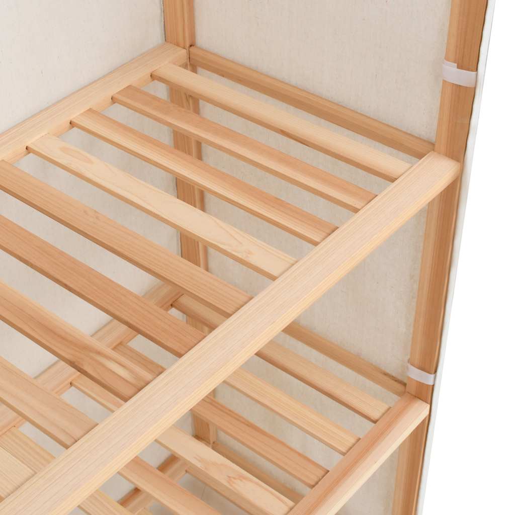 247107 vidaXL 3-Tier Clothes Wardrobe 79x40x170 cm - White
