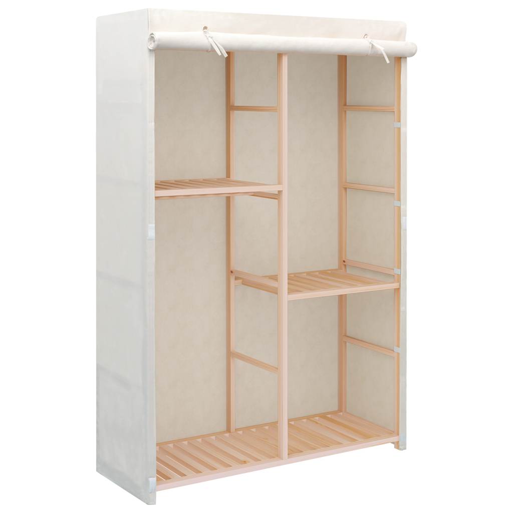 247108 vidaXL 3-Tier Clothes Wardrobe 110x40x170 cm - White