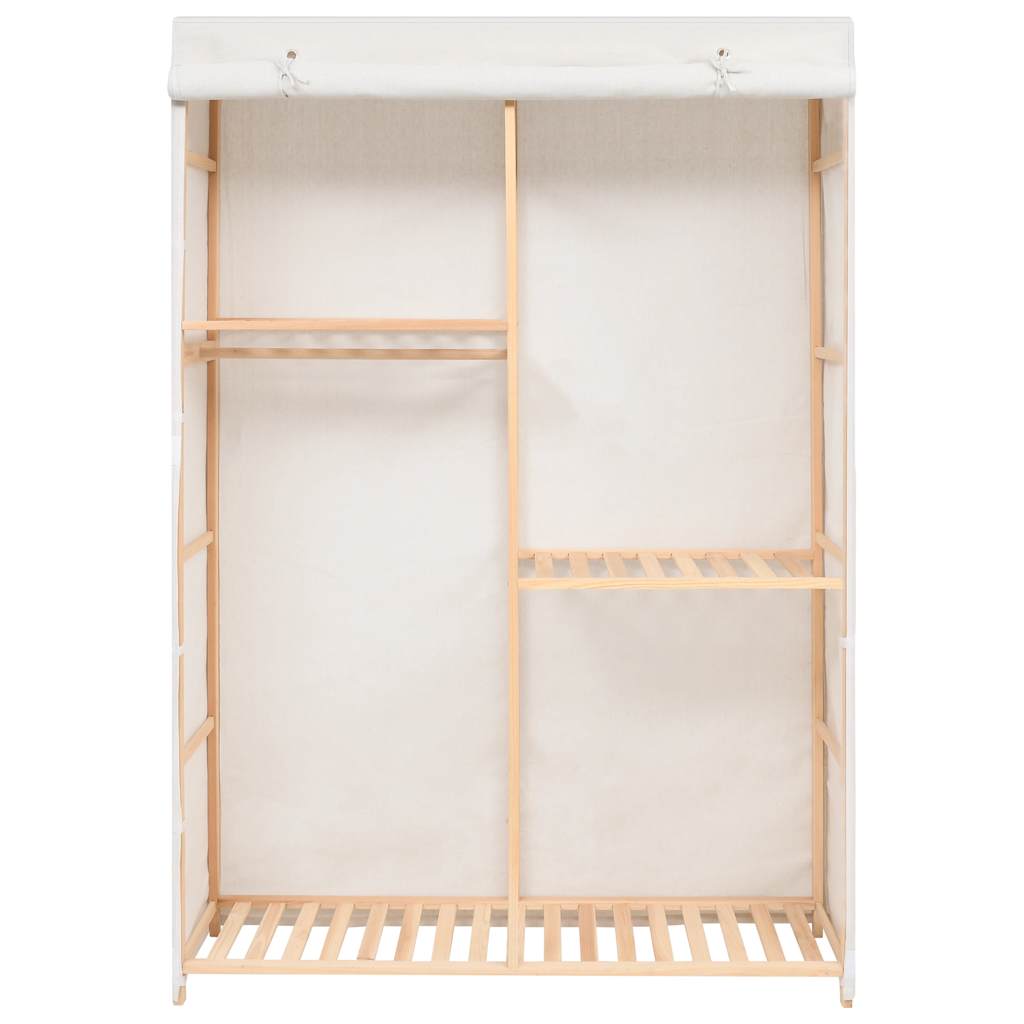 247108 vidaXL 3-Tier Clothes Wardrobe 110x40x170 cm - White