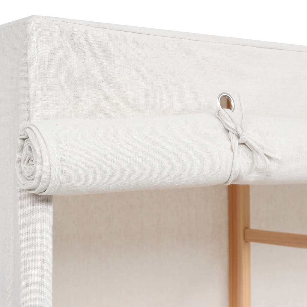 247108 vidaXL 3-Tier Clothes Wardrobe 110x40x170 cm - White