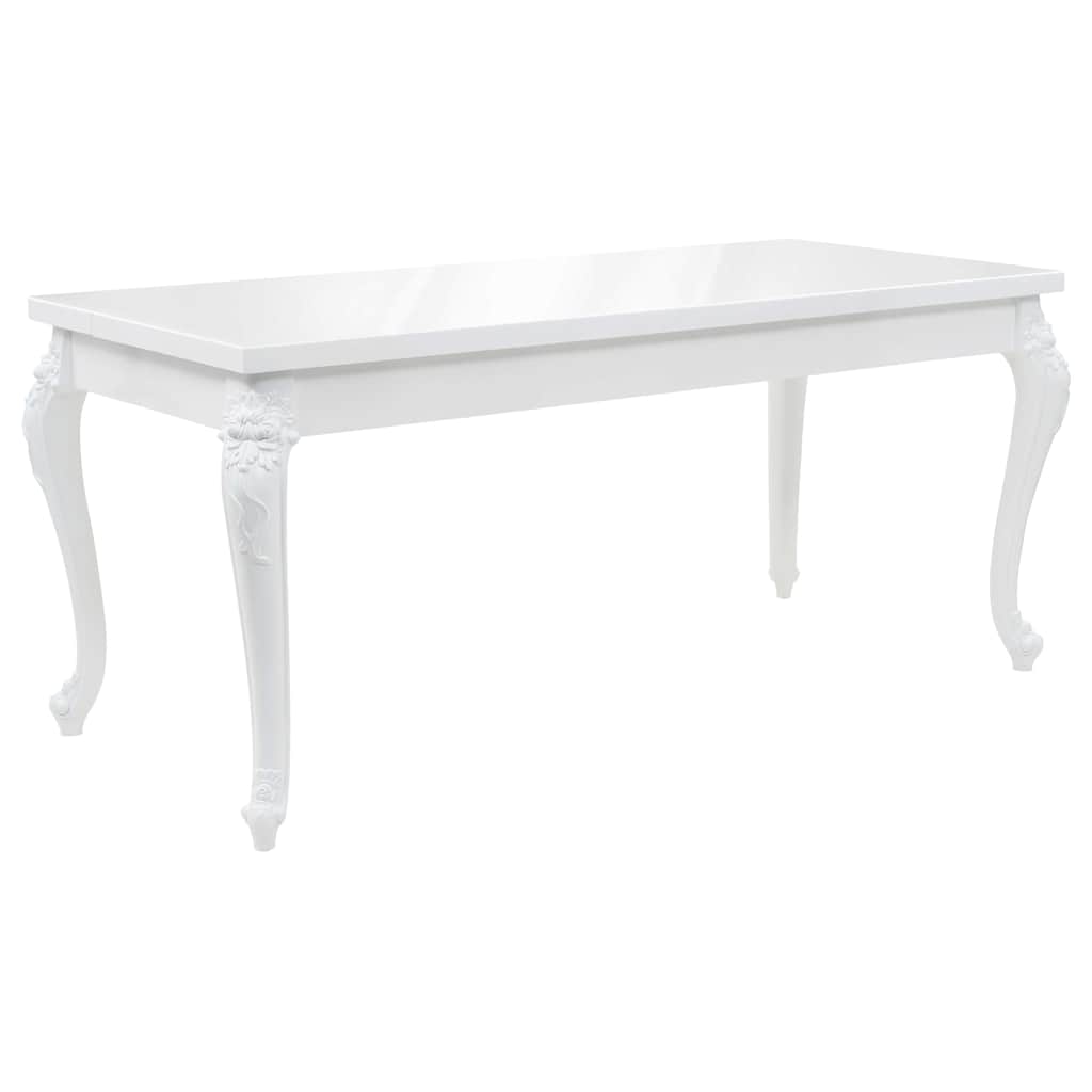 246958 vidaXL Dining Table 179x89x81 cm High Gloss White