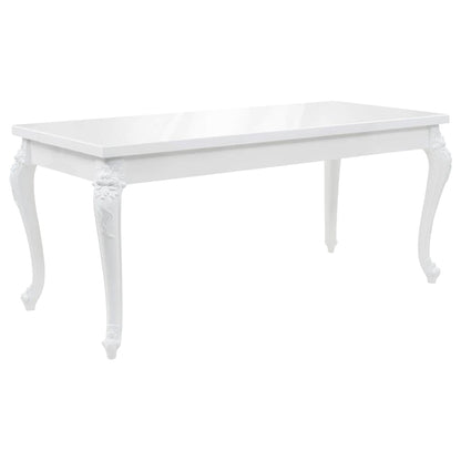 246958 vidaXL Dining Table 179x89x81 cm High Gloss White