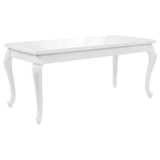 246958 vidaXL Dining Table 179x89x81 cm High Gloss White